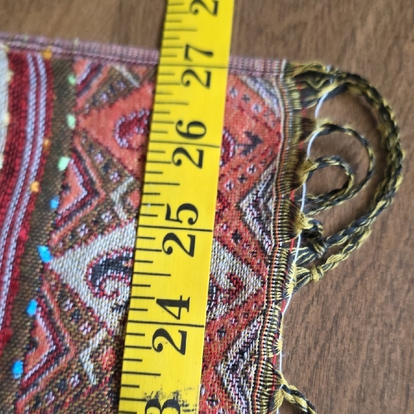Bohemian Paisley Pashmina Shawl Wrap Scarf With Fringes Elegant Multicolor One S - Picture 9 of 12